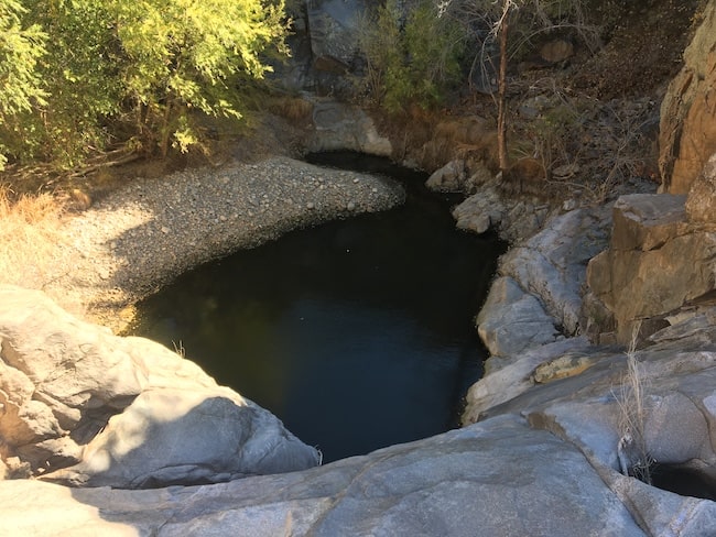 The Big Dipper waterfall and pool in Castle Creek Wilderness