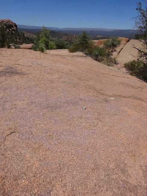 A spread of pink bedrock