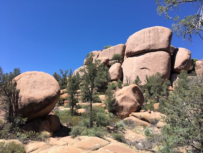 Massive boulders of granite