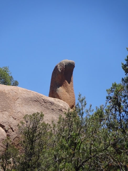 An interesting granite boulder formation resembling a prairie dog