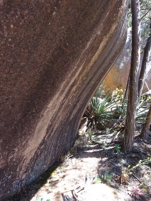 Towering boulders that look like sheer walls of rock